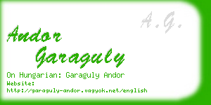 andor garaguly business card